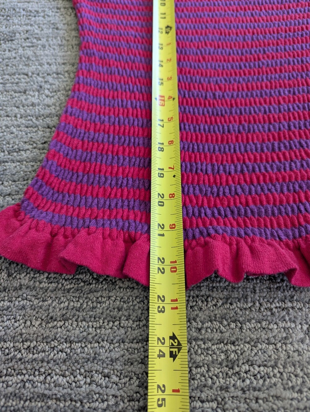 ME+EM Cotton Smocked Knit Top in Bright Rose/Deep Orchid - Picture 4 of 8